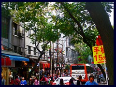 Chaotic, crowded streets in typical Chinses style near Guangxiao Temple, an ancient temple that was closed for reconstruction or demolishment (that I hope not) during when we finally managed to find it!